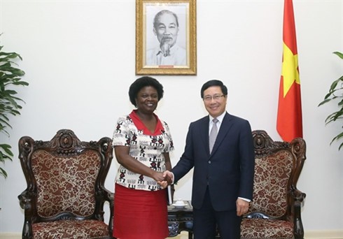 Phó Thủ tướng, Bộ trưởng Bộ Ngoại giao Phạm Bình Minh tiếp Phó Chủ tịch Ngân hàng Thế giới Victoria - ảnh 1